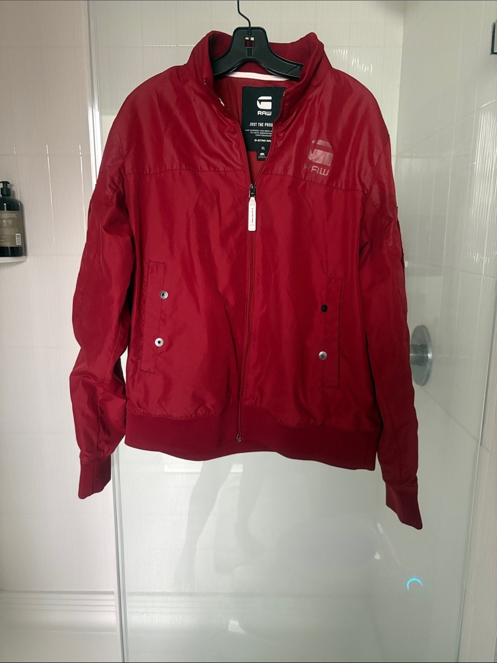 G-Star Red Men's Bomber Jacket with Zip